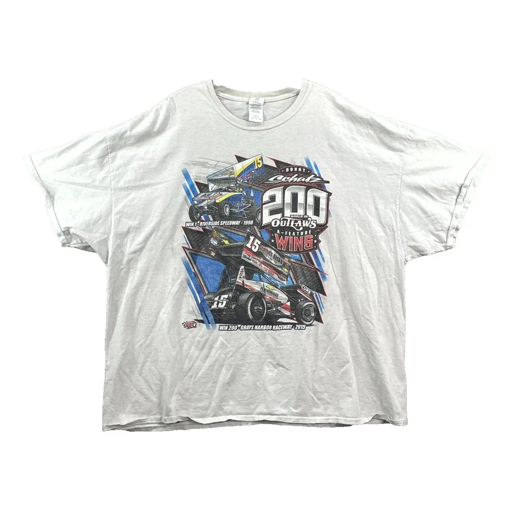 Donny Schatz World of Outlaws 200‎ A-Feature Wins Racing T Shirt Mens 4XL White